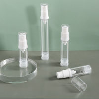 Mini flacon pulvérisateur sans air en plastique PP écologique 5ml 10ml 15ml pour liquides de voyage, pompe portable pour lotion et crème, petit flacon