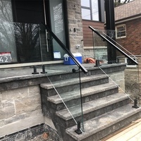 Spigots en acier inoxydable/aluminium entièrement personnalisés, résistants à la rouille, pour balustrades en verre, idéaux pour terrasses, balcons et escaliers de villas, sur mesure