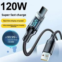 Câble de charge rapide Type-C 120W avec affichage numérique et arrêt intelligent pour Oppo