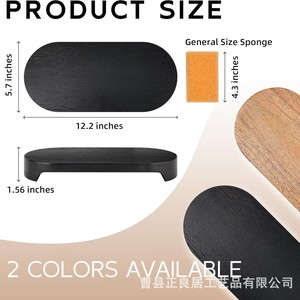 Wooden Desktop <b>Storage</b> <b>Tray</b> Irregular Shape Minimalist Design For Table Organizing Decorative Base Candle Holder - Product Image 3