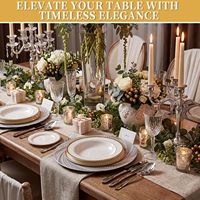 Assiettes de présentation rondes en plastique gaufré argentées de 13 pouces, brillantes, pour mariages, traiteurs, fêtes, Noël, dîners à domicile, vente en gros