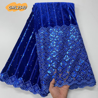 Haute qualité 100% Polyester fête velours dentelle tissu africain français velours dentelle avec séquence 2023 dernier surtout mariage