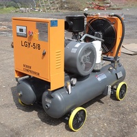 Compresor de aire portátil Kaishan 185CFM tipo tornillo 8bar 5.2m ³/min eléctrico para martillo Jack y taladro de roca