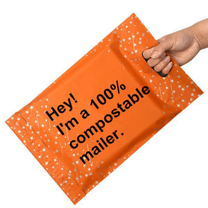 Bolsas de polietileno vacías con autosellado transparente personalizadas de alta calidad Bolsas de correo recicladas con diseño impreso - Product Image 3