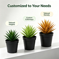 Plante artificielle en plastique de haute qualité en gros, plante serpent en pot de 18 cm, plante artificielle pour bureau de librairie, petit faux cactus