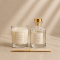 Coffret cadeau de parfums d'ambiance de luxe sur mesure avec diffuseur à bâtonnets, bougie en cire de soja et gypse aromatique – Fabricant de marques privées