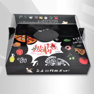 Hot Selling Custom Printed Pizza Box Pizza Box With Handle Wholesale Commercial Custom Size