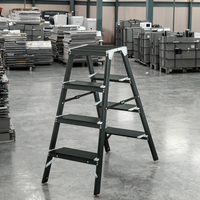 Escabeau industriel en aluminium pour escalier pliable à échelle double face EN131/EN14183