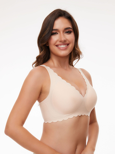 Tùy chỉnh không dây đầy đủ cốc <span class=keywords><strong>V</strong></span> cổ đẩy lên áo ngực-Áo ngực liền mạch, spandex nylon, hỗ trợ <span class=keywords><strong>v</strong></span>à nâng - Product Image 3