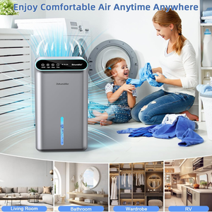 <span class=keywords><strong>Deshumidificador</strong></span> HASHONE para Cocina, Dormitorio y Sótano, Elimina la Humedad, <span class=keywords><strong>Deshumidificador</strong></span> Inteligente 2 en 1 de Doble Núcleo con Purificador de Aire y Filtro HEPA - Product Image 6