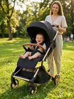 Poussette bébé pliable automatiquement, légère, poussette de ville, poussette bébé 0-36 mois, poussette de voyage pour nouveau-né