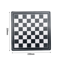 Ensemble de jeu d'échecs portable en cuir PU et vinyle design pliable pour les voyages et les tournois des enfants, vente en gros