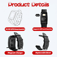 Reloj Inteligente VL12S Unisoc W307 4G GPS con Monitor de Datos de Salud, Llamada SOS, Detección de Caídas, Pulsera Inteligente para el Cuidado de Personas Mayores