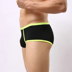 Atacado sites de moda nova cor combinando sexy homem cueca boxer