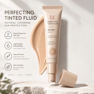 <span class=keywords><strong>Crème</strong></span> <span class=keywords><strong>solaire</strong></span> <span class=keywords><strong>teintée</strong></span> hydratante Lance Private Label SPF 50 à large spectre, respirante, couvrance naturelle, <span class=keywords><strong>crème</strong></span> <span class=keywords><strong>solaire</strong></span> minérale - Product Image 1