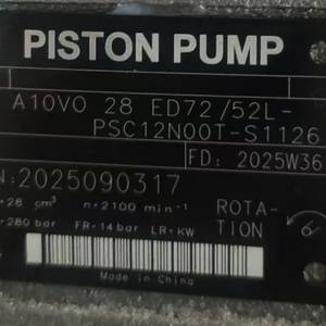 Bombas Hidráulicas Originales Serie A10VO A10VO28 AL A10VNO45ED72/52R-VSC11N0 A10VO28ED72/52L-PSC12N00T-S1126 Bomba de Pistones - Product Image 5