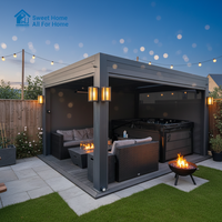 Pergola motorisée en aluminium sur mesure de haute qualité Sweet Home, abri de jardin extérieur, revêtement poudré, montage facile, résistant aux intempéries