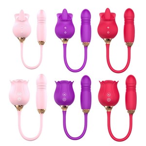 Rose Sucking Jumping Egg Estiramiento Vibración Stick Masaje femenino Masturbación <span class=keywords><strong>Juguete</strong></span> <span class=keywords><strong>sexual</strong></span> - Product Image 3