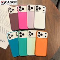 Étui de téléphone élégant effet mat doux au toucher avec grande fenêtre de visualisation et protection caméra, bicolore antichoc pour iPhone 18 Pro Max 17 16 15 Pro