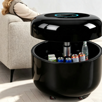 Refrigerador de Mesa Tipo OEM, Portátil, con Carga Inalámbrica, Pantalla Táctil Inteligente, Mesa de Centro con Refrigerador