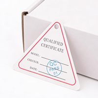 SOESFOUFU 1500 Etiquetas Triangulares de Control de Calidad (QC) para Colgar, Etiquetas de Calificación Imprimibles para Minoristas, Etiquetas de Inventario para Taller y Oficina