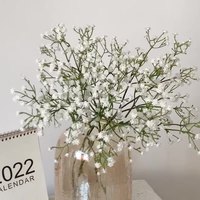 6-Piece Bunga Babysbreath Buatan Warna Putih Langit Berbintang Sentuhan Realistis untuk Dekorasi Pernikahan, Pesta, Wisuda, dan Acara Spesial