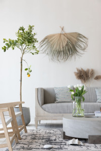 Conjunto de muebles minimalistas del Mediterráneo, sofá moderno, silla, sala de estar, cama - Product Image 2