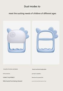 Anneau de dentition en silicone de qualité alimentaire, design unique, jouets et anneaux de dentition pour bébés de 0 à 24 mois, produit pour soulager les poussées dentaires - Product Image 5