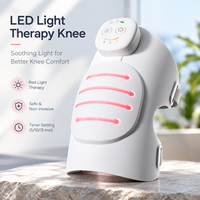 Genouillère chauffante à lumière rouge pour thérapie par infrarouge proche, masseur de genou en silicone souple, appareil de soin du genou rechargeable et portable