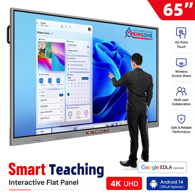 KINGONE 4K LCD Display Smart Board Interactive Whiteboard Panel for Modern School Classrooms