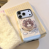Coque de téléphone pour iPhone 17 Pro 16 15 avec support magnétique, motifs de dessins animés uniques, nouveau style pour iPhone 14 13 12