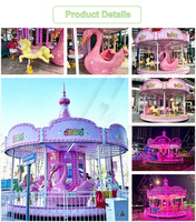 Manège portable pour enfants à 16 places avec transmission inférieure, équipement d'amusement personnalisable en forme et couleur pour fêtes foraines et carnavals