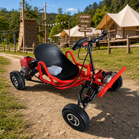 Mini kart à essence 90cc, 2 temps, 2,9 CV, kart de course tout-terrain à quatre roues pour adultes, loisirs et utilisation sur piste extérieure