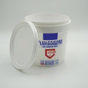 Hộp đựng sữa chua PP có nắp, hình tròn, in IML, nhựa, dùng một lần, bán buôn, dùng đựng thực phẩm - Product Image 1