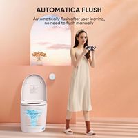 WC intelligent automatique monobloc à poser au sol avec chasse d'eau automatique et bidet intégré pour salle de bain moderne