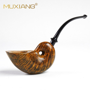 Muxiang Briar Wood Tobacco Pipe Bent Shape 3mm Filter Mouthpiece Handmade Smoking Pipe - Product Image 2