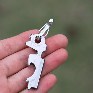 Porte-clés multifonction 8 en 1 en acier inoxydable, ouvre-bouteille, porte-clés, outil de camping en plein air - Product Image 2