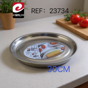 Bandeja de Acero Inoxidable de un Solo Nivel de 30 cm, Diseño Minimalista, para Almacenamiento de Alimentos, Material Metálico - Product Image 2