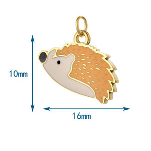 กำไลข้อมือสแตนเลสสตีล 316L ชุบทอง 14k 18k PVD ลายการ์ตูนน่ารักแบบกำหนดเอง DIY พร้อมจี้ห้อยน่ารักๆ สำหรับสร้อยข้อมือและสร้อยคอ - Product Image 5