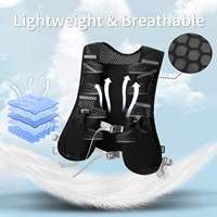 Gilet de course et de cyclisme extérieur personnalisé, imperméable et léger, avec rangement pour bouteille d'eau et téléphone portable, sac de jogging – Fournisseur d'usine