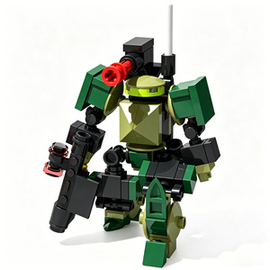 Patrol Trooper No 3 DIY Mecha Robot Building <b>Blocks</b> Bricks Set STEM Educational Construction Assembly Toy Kit For Kids Boys Gift - Product Image 1