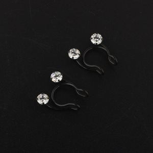 Titanium Nose Ring Reusable Stainless Steel Horseshoe Faux Non Piercing Jewelry <strong>Magnetic</strong> Cz Stone Body Nose <strong>Piercings</strong> - Product Image 6