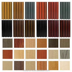 <span class=keywords><strong>Grille</strong></span> cannelée WPC panneau mural bois massif <span class=keywords><strong>PVC</strong></span> panneau à lattes revêtement intérieur extérieur pour hôtels fond décoration murale - Product Image 5