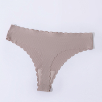 Logo personnalisé jupe festonnée 4 couleurs S-XL découpe laser pour dames slip Wave Cut Ladies Invisible Traceless Women Seamless culotte