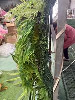 Décoration murale en plastique, herbe artificielle suspendue, plante de haute qualité, décoration extérieure pour bâtiments