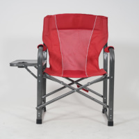 Hitree chaise de camping de plage en plein air pliable légère chaise de réalisateur pliante stable avec table d'appoint et accoudoirs porte-gobelet