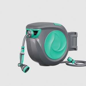 Enrouleur de tuyau rétractable <span class=keywords><strong>automatique</strong></span> Tirez et arrêtez librement Simplifiez votre irrigation Enrouleur de tuyau d'arrosage à rotation libre à 180 ° Tuyau en PVC de 1/2" - Product Image 6