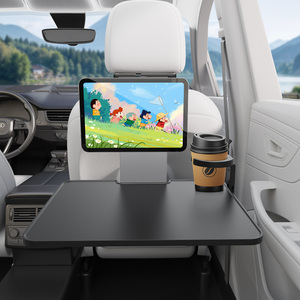 Mesa Plegable para Asiento Trasero de Coche, Superficie de Escritorio Ajustable, Portavasos, Soporte para <span class=keywords><strong>Teléfono</strong></span>, Porta Laptop, iPad, para Trabajar, Comer, Viajes por Carretera - Product Image 2