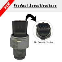 Sensor de Presión de Combustible Common Rail de Alta Calidad Donglian 499000-6131 para Motor Hino J05E, Excavadora Kobelco SK200-8, Piezas OEM