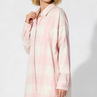 Chemise de nuit élégante pour femme Beefey, longueur genou, manches longues, vêtement de détente confortable, tissu confortable, une pièce, toutes saisons